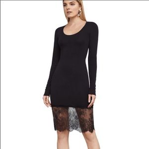 Bcbgmaxazria Livi Lace Hem Long Sleeve Dres